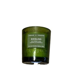 Rewined Luxury Handmade Candle Charleston SC 10 oz Riesling Scent - Lit Once